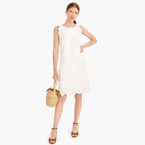 JCrew Sleeveless White Eyelet Dress: New with Tags